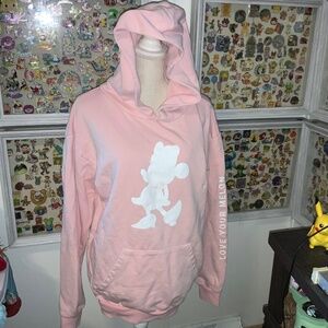 Disney Minnie Mouse Pink Love Your Melon Hoodie Preowned Size SMALL